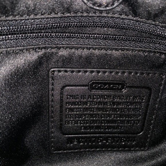 Coach Scarf Print and Black Patent Leather Handbag - Picture 4 of 4